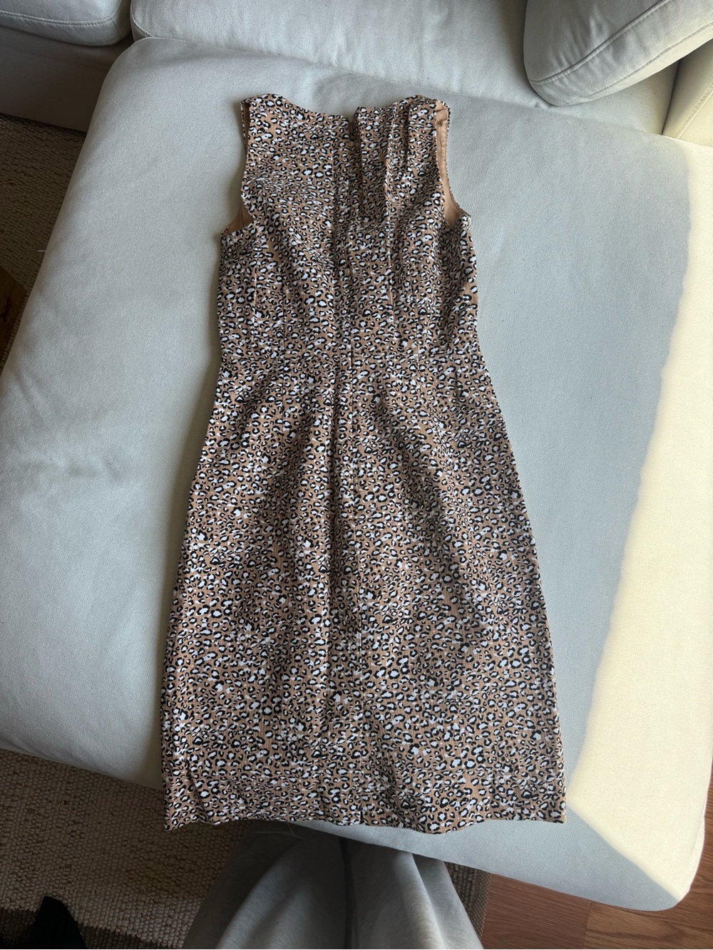 Jcrew Sleeveless Leopard Print Sheath Dress - Picture 4 of 5
